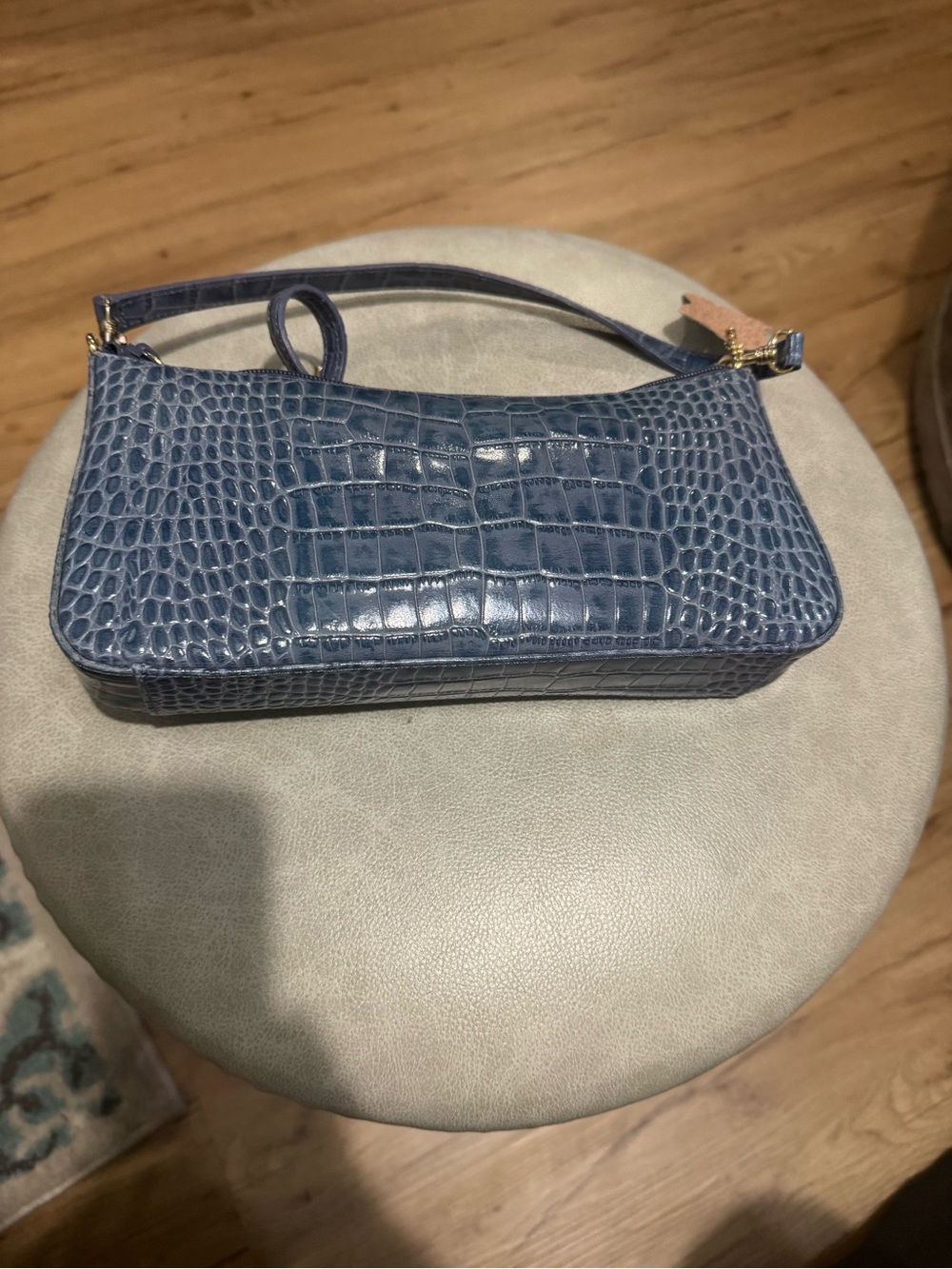 Gianni Bernini blue crocodile textured handbag #designer #luxury